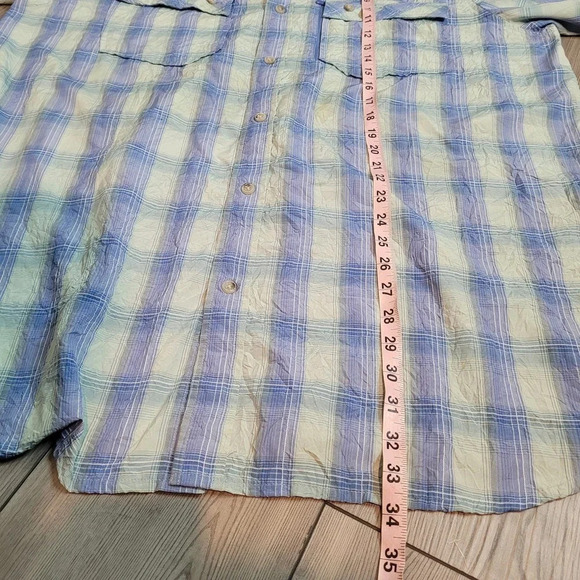 ExOfficio Men's Button-Up Shirt Size 2XL Multicolor Plaid Polyester Short Sleeve - Picture 8 of 10